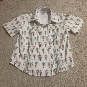 Blue Quail Infant Nutcracker Christmas Guayabera